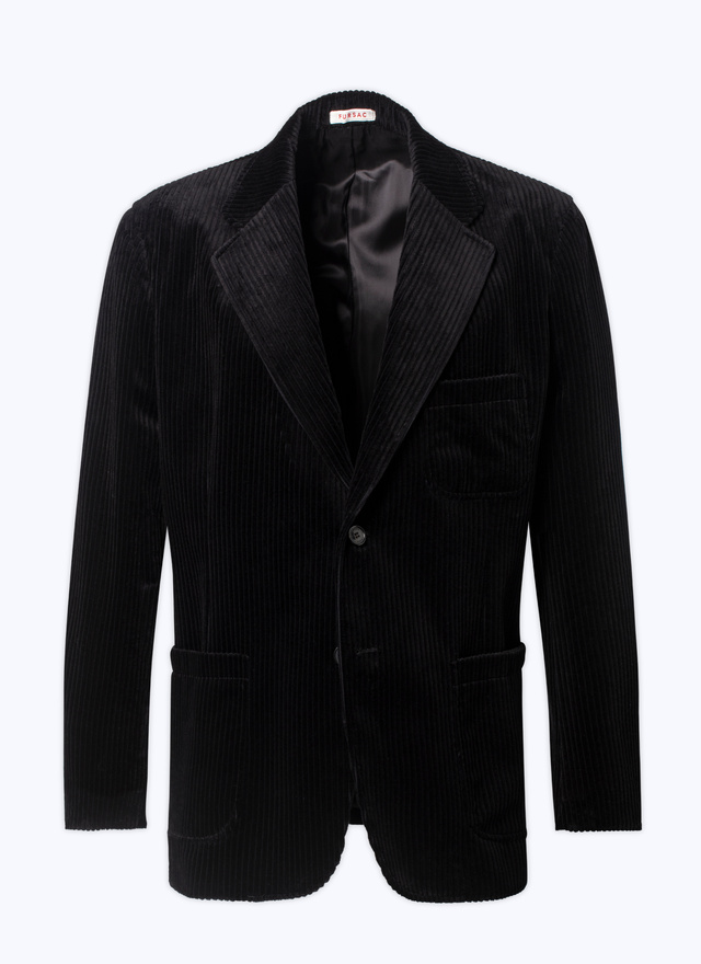 Men's black corduroy jacket Fursac - V3CAMS-CX47-B020