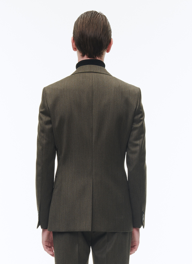 Men's flecked virgin wool cover jacket Fursac - V3BULL-CX28-H016