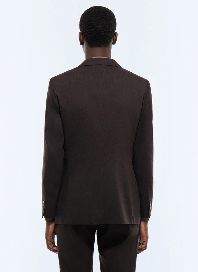 Men's certified linen and virgin wool canvas jacket Fursac - V3JADA-JX06-G018