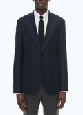 Wool straight jacket with herringbone - V3CIDD-CV31-D031
