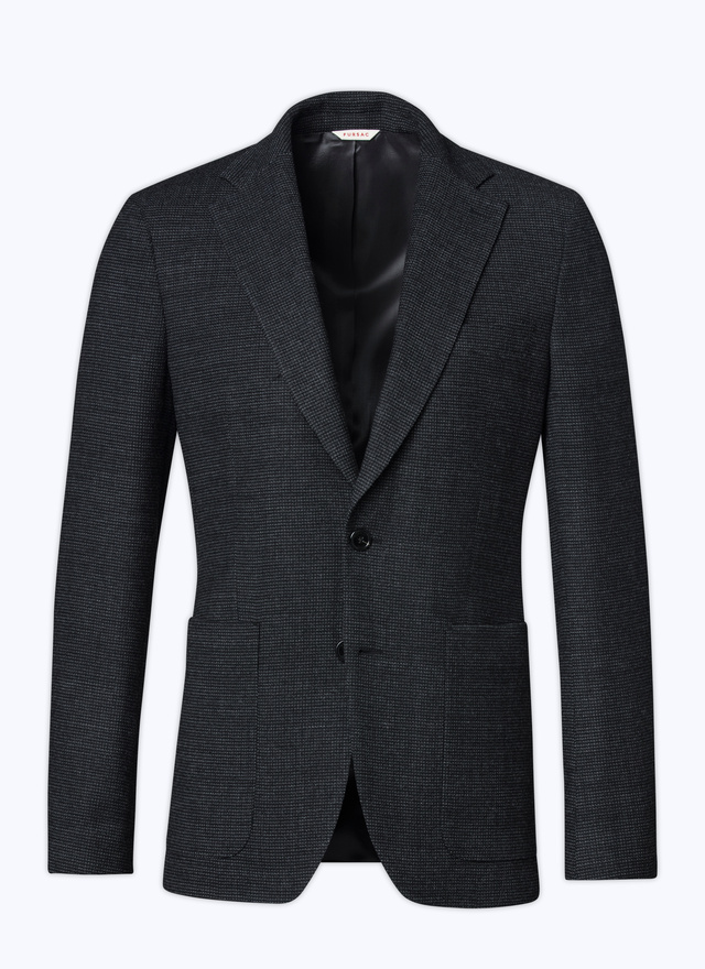 Men's grey basket weaved virgin wool jacket Fursac - 22HV3ATAL-AX03/21