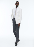 Linen and cotton houndstooth jacket - V3DAMI-DV03-A004