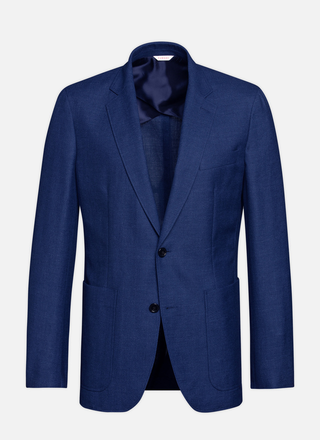 Men's flecked navy blue jacket Fursac - V3VALA-VV08-33