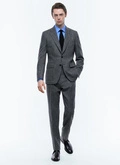 Wool fitted jacket with herringbone - V3CITO-CX40-B022