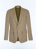 Linen tweed effect slack jacket - V3EITO-JV05-E010