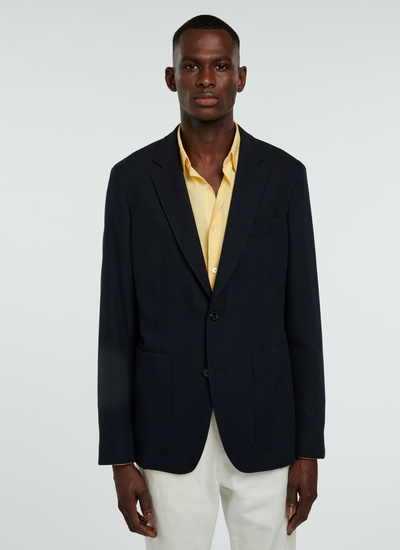 Men's jacket navy blue cotton, nylon and elastane Fursac - 22EV3VALA-VV01/30
