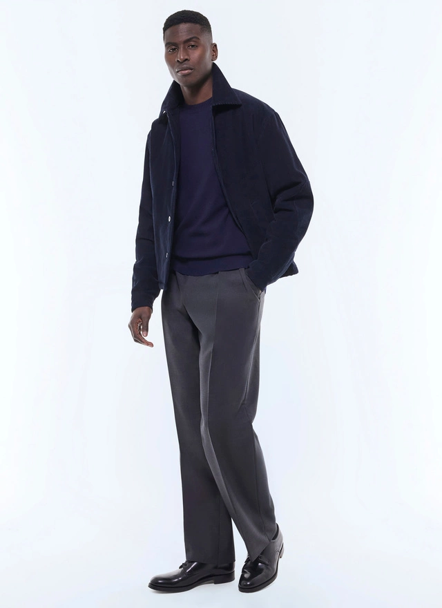 Men's navy blue jacket Fursac - M3GARS-GX41-D030