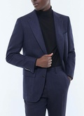 Straight cut herringbone wool jacket - V3GITO-CX40-D030