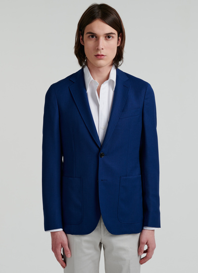 Men's jacket petrol blue itravel wool Fursac - V3PARO-PV19-33