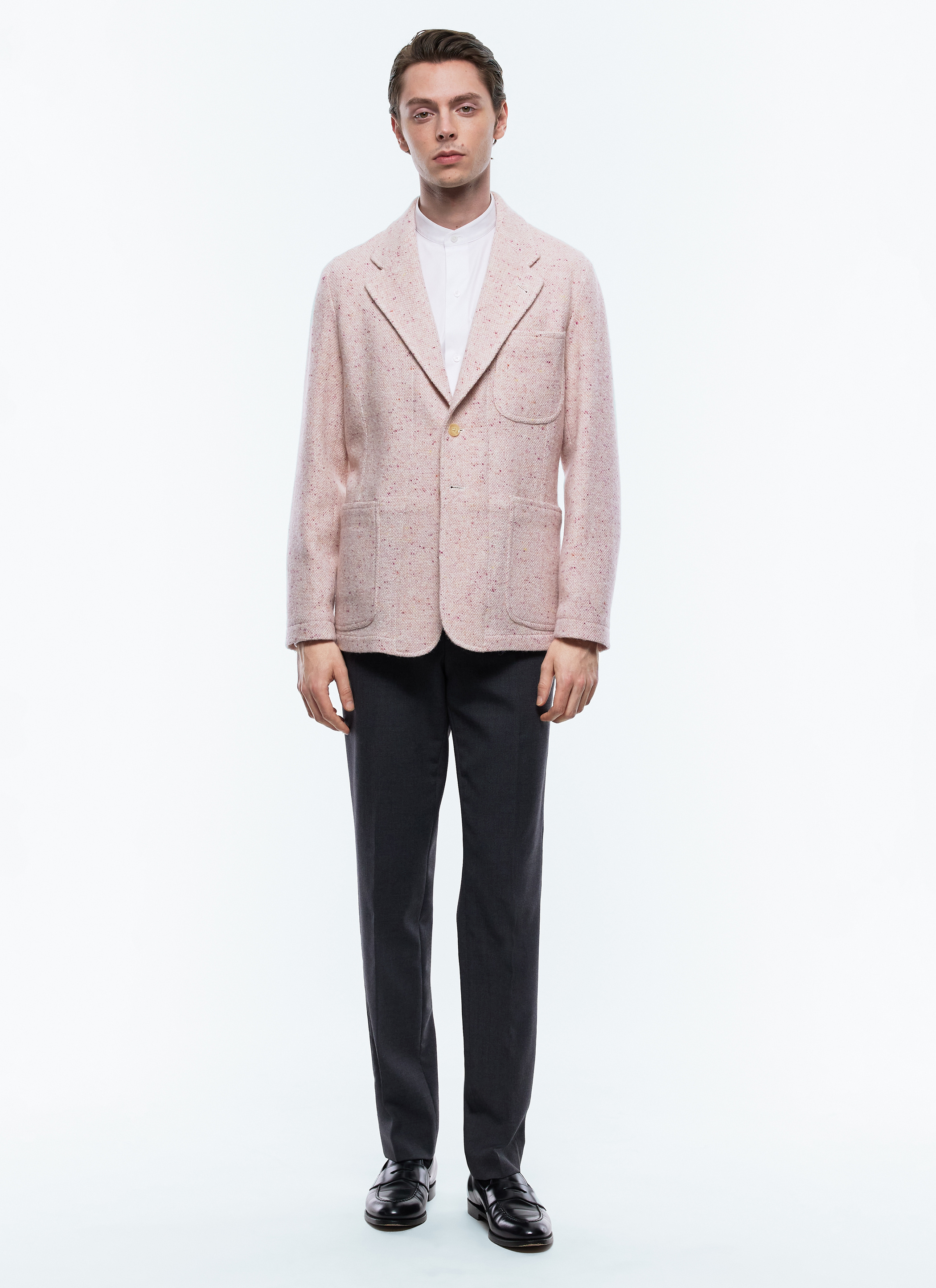 Pink Mottled Straight Jacket for Men - Fursac V3ESNA-EV02-F005