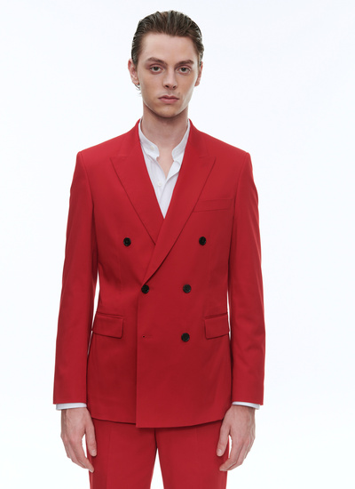 Men's jacket red cotton gabardine Fursac - V3BAPA-BX02-79