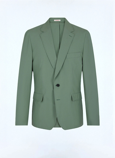 Men's green organic cotton canvas jacket Fursac - V3FAFO-FX14-H006
