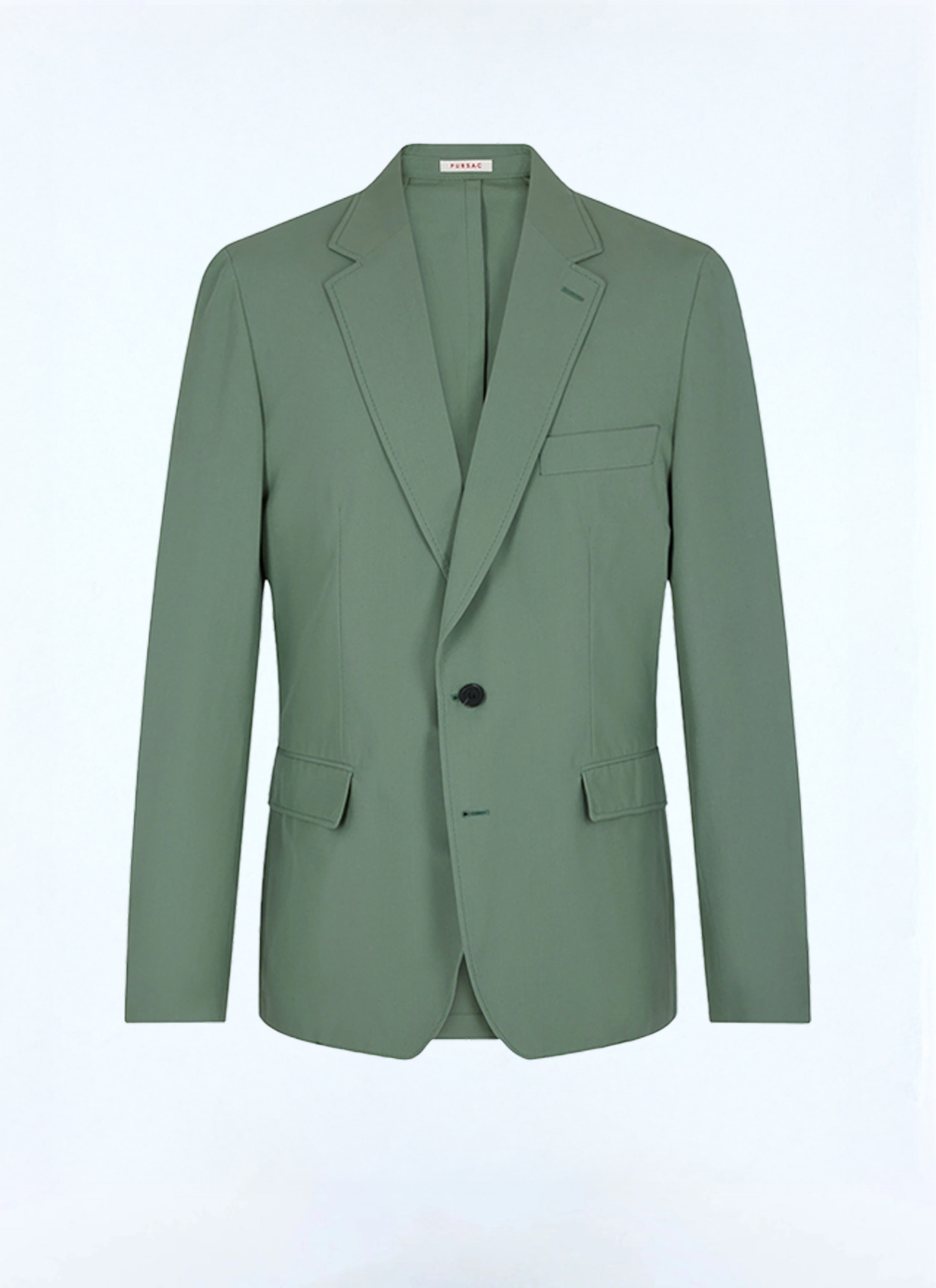 Men's green organic cotton canvas jacket Fursac - V3FAFO-FX14-H006