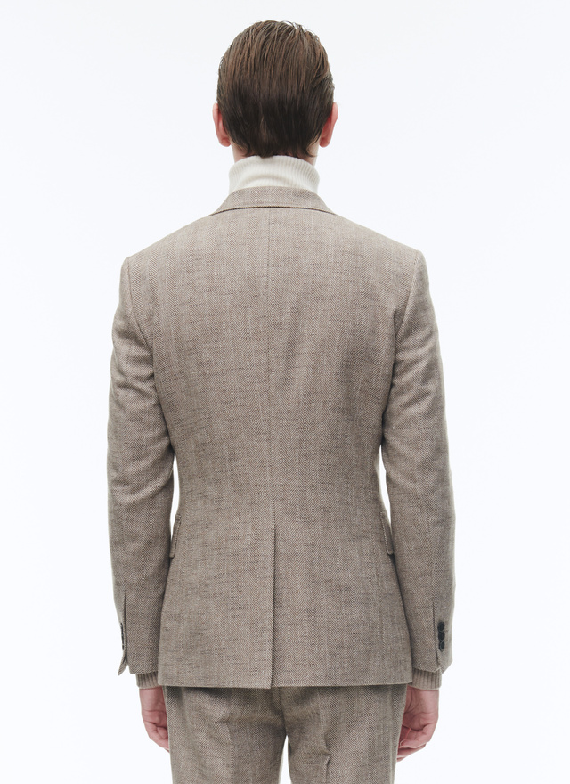 Men's virgin wool, cotton and linen jacket Fursac - V3CITO-CX40-A006