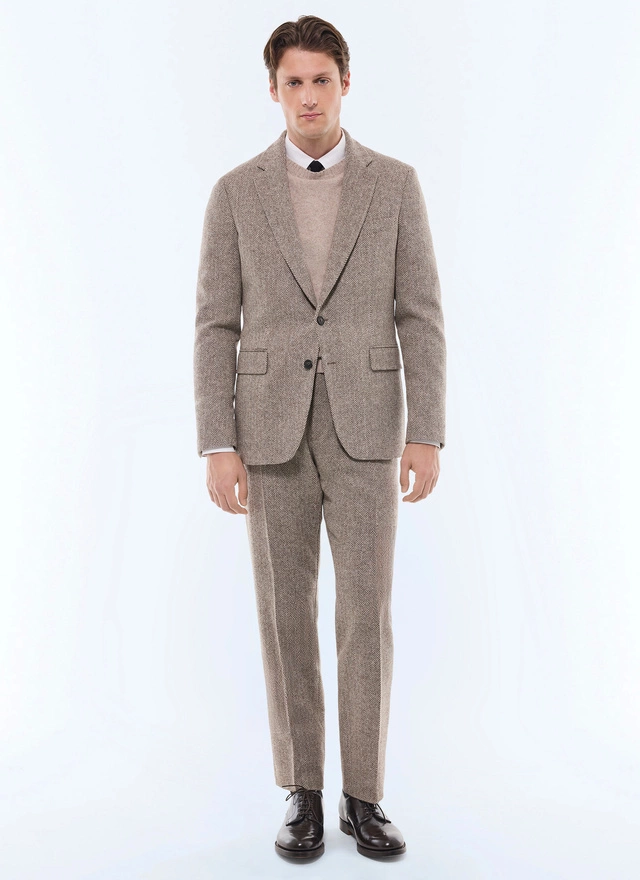 Men's taupe beige jacket Fursac - V3FRAT-GX02-G018