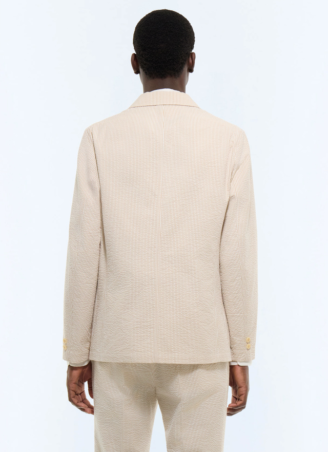 Men's organic cotton seersucker jacket Fursac - V3JANA-LX15-A008