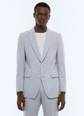 Striped seersucker cotton jacket - V3JADA-LX15-D039