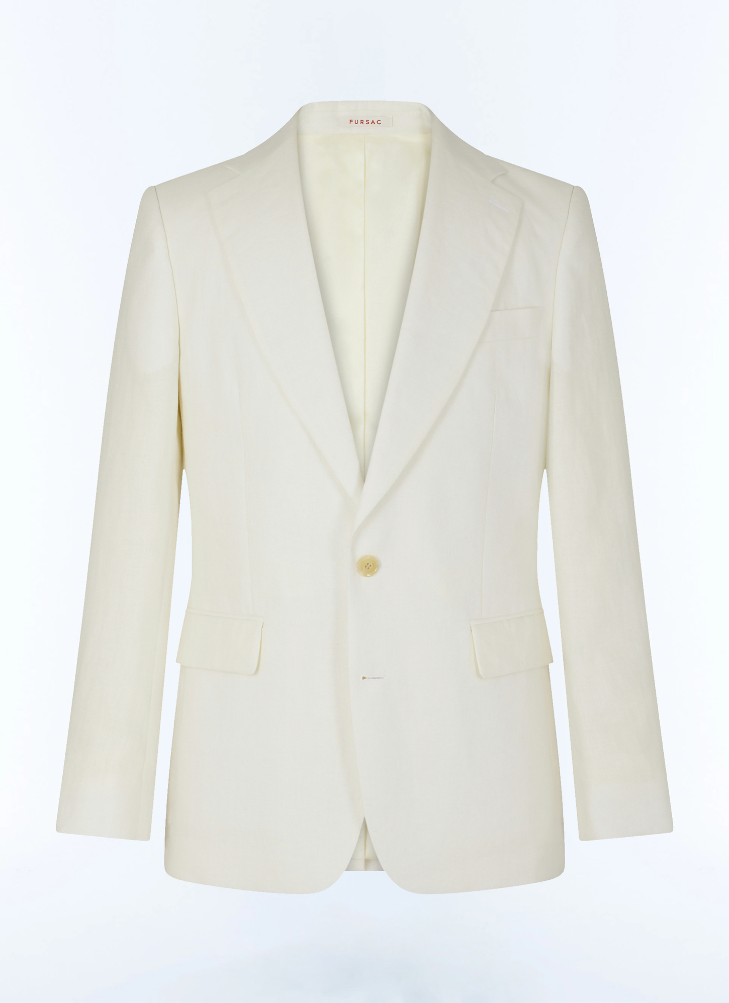 Men's white - tone on tone herringbone jacket Fursac - V3FEDO-FX03-A001