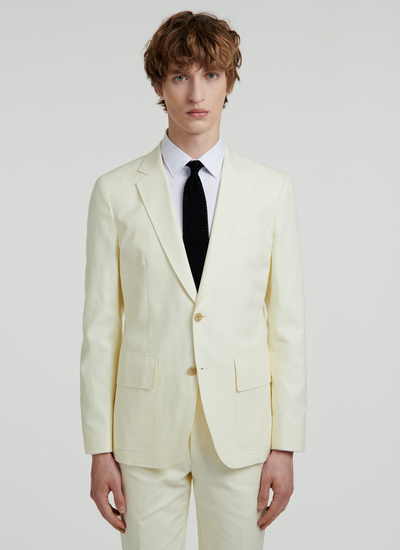 Men's jacket yellow cotton and linen Fursac - 22EV3VATO-VX13/53