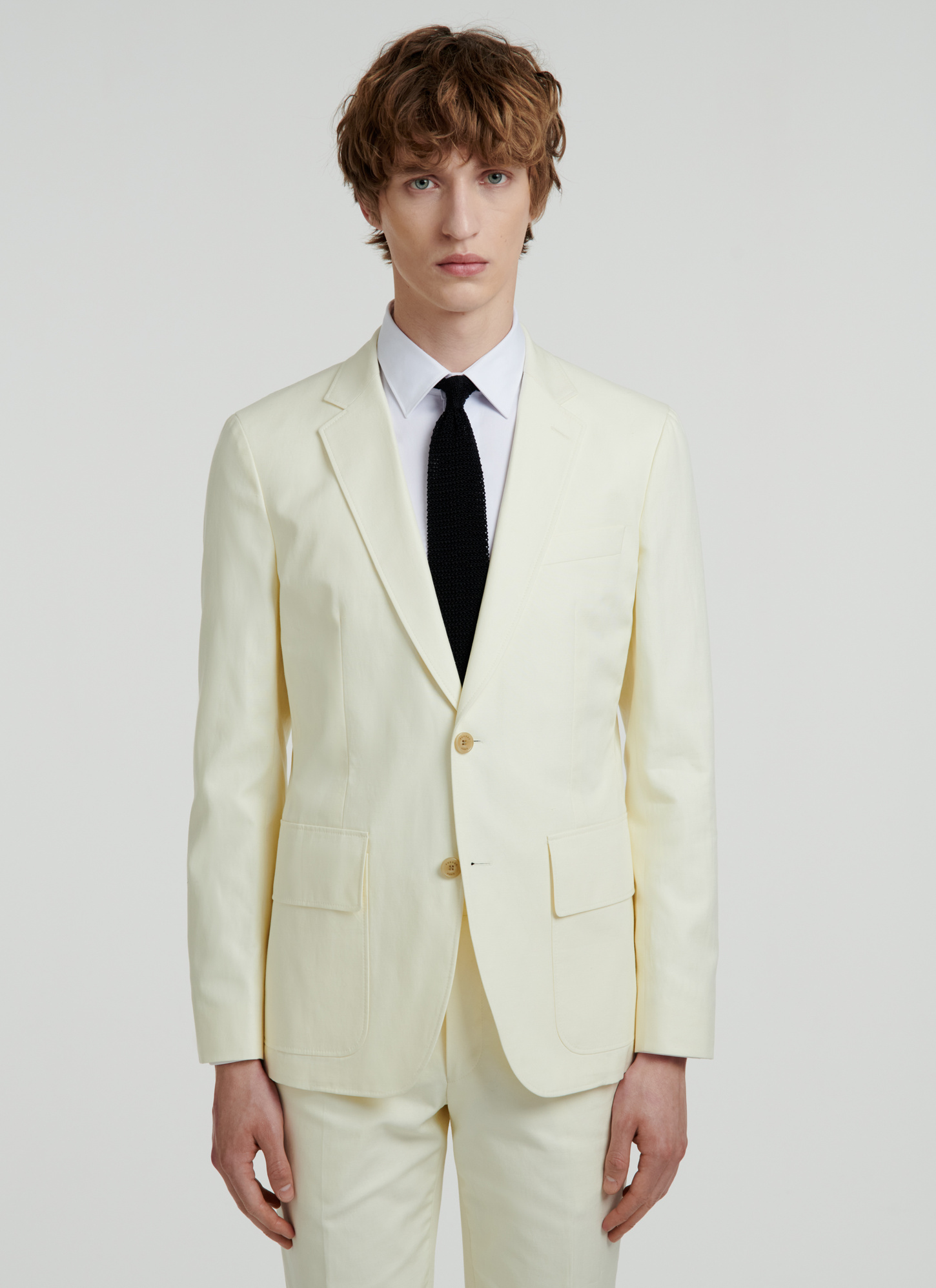 Men's jacket yellow cotton and linen Fursac - V3VATO-VX13-53