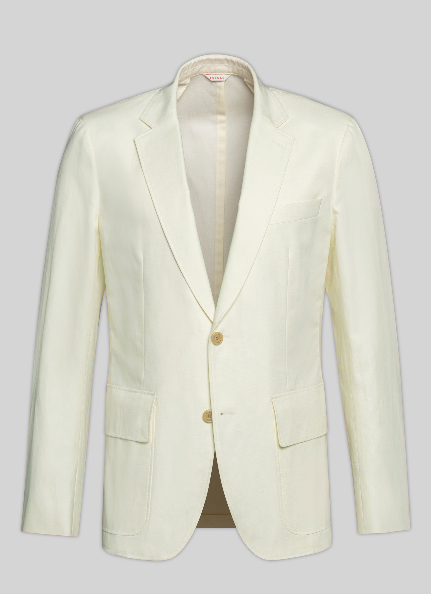 Men's yellow cotton and linen jacket Fursac - V3VATO-VX13-53
