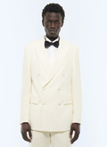 Double-breasted wool tuxedo jacket - V3LIMO-GV48-A002
