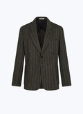 Straight cut herringbone wool jacket - V3ESNA-EV07-B021