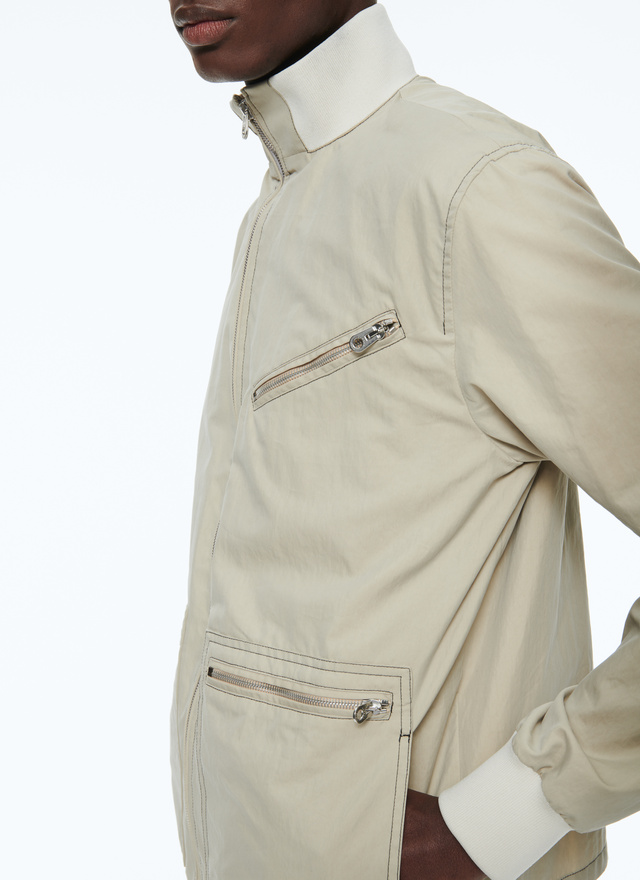 Men's beige jacket Fursac - 23EM3BSKI-BM21/09