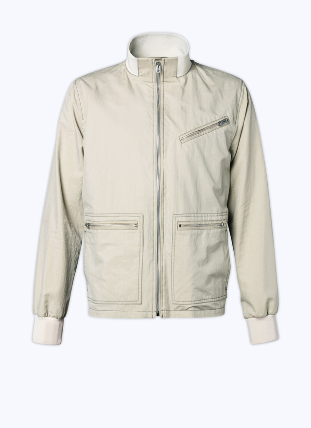 Men's jacket beige cotton canvas Fursac - 23EM3BSKI-BM21/09