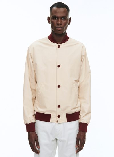 Men's jacket beige cotton and polyamide Fursac - M3BASE-VM03-08