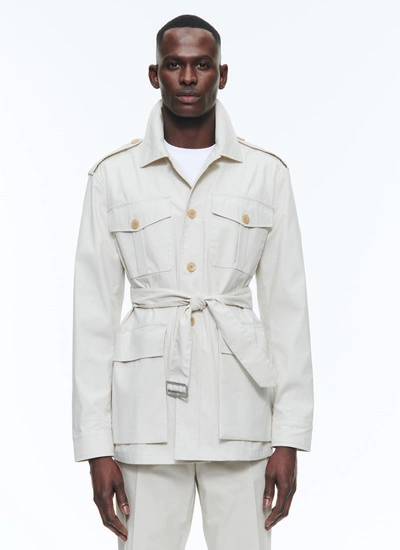 Men's jacket beige cotton canvas Fursac - M3DRNO-DM30-A005