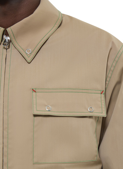 Men's wool and polyester technical canvas jacket Fursac - M3FUME-FM02-A008