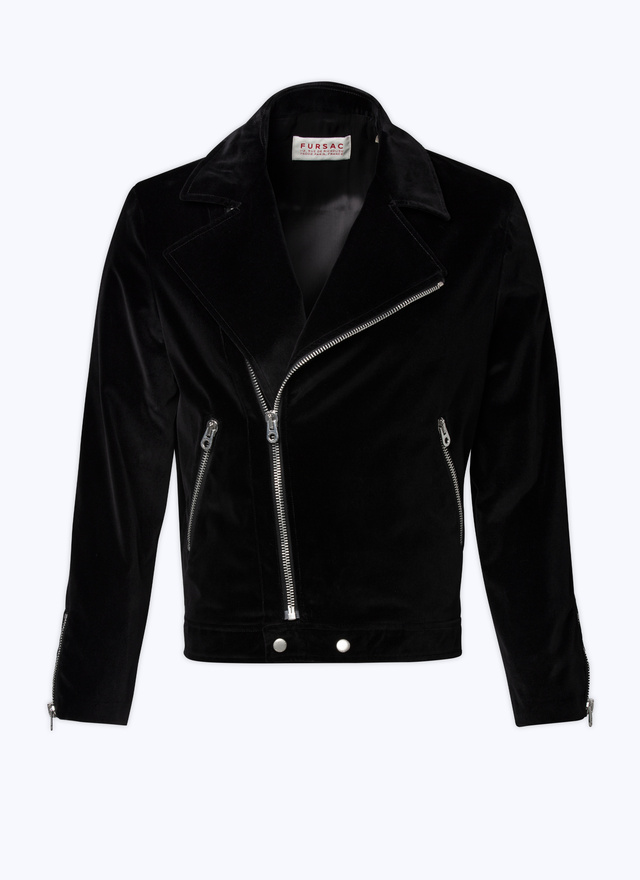 Men's black velvet jacket Fursac - M3CASH-C711-20
