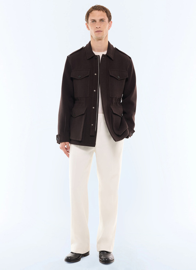 Men's chocolate jacket Fursac - M3GILD-LM14-G019