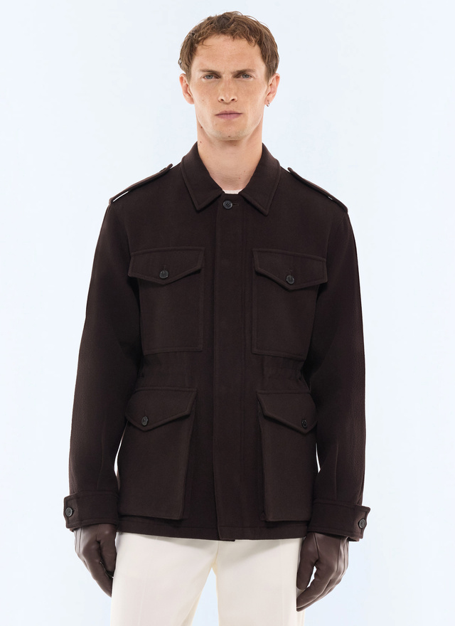 Men's jacket chocolate main fabric: 60% wool, 40% polyamidelining: 100% polyester Fursac - M3GILD-LM14-G019