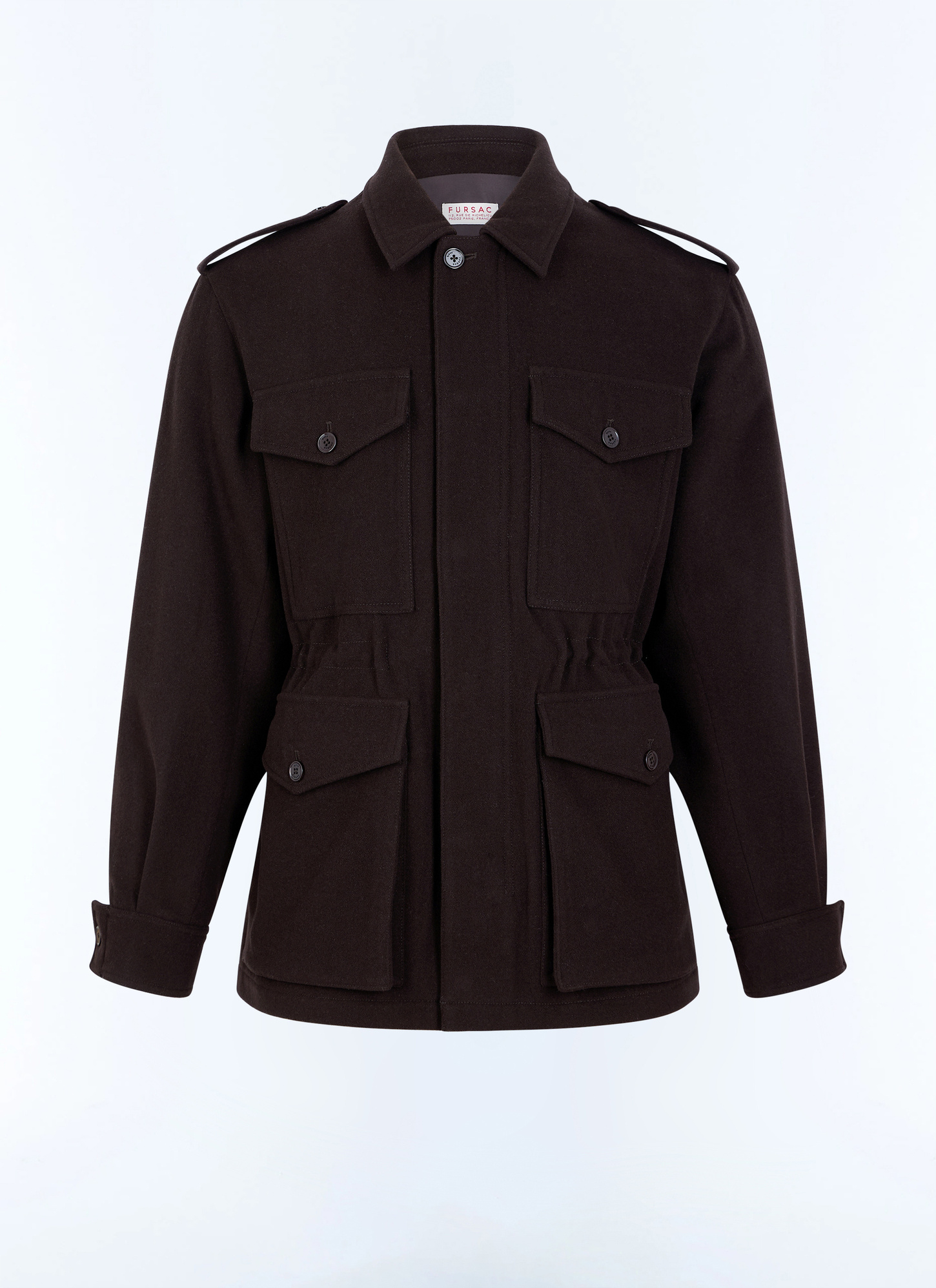 Men's brown main fabric: 60% wool, 40% polyamidelining: 100% polyester jacket Fursac - M3GILD-LM14-G019