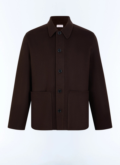 Men's brown main fabric: 100% woollining: none jacket Fursac - M3LORK-JM13-G019