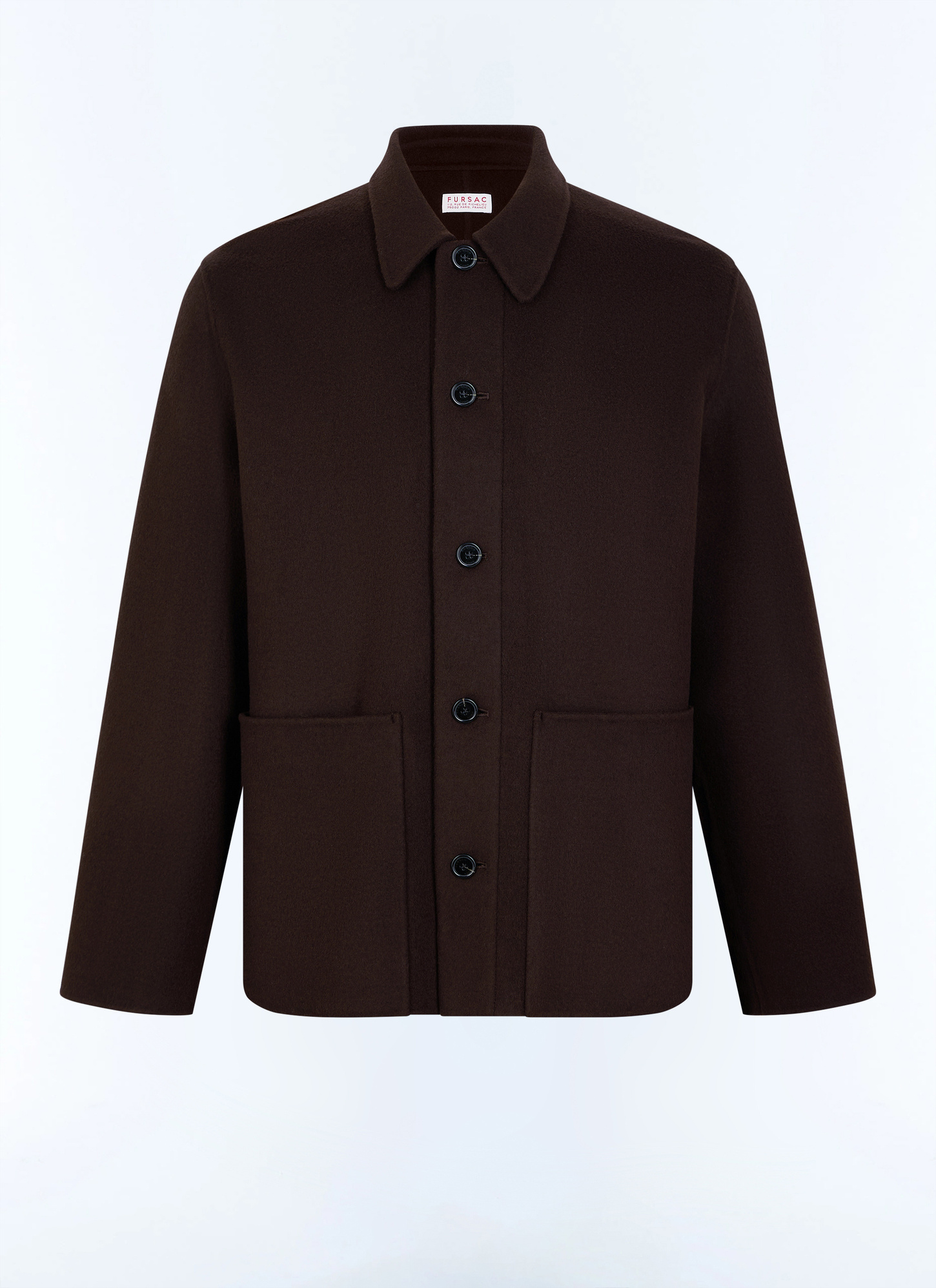 Men's brown main fabric: 100% woollining: none jacket Fursac - M3LORK-JM13-G019