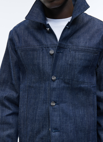 Men's denim blue jacket Fursac - 22HM3AMMA-AX11/33