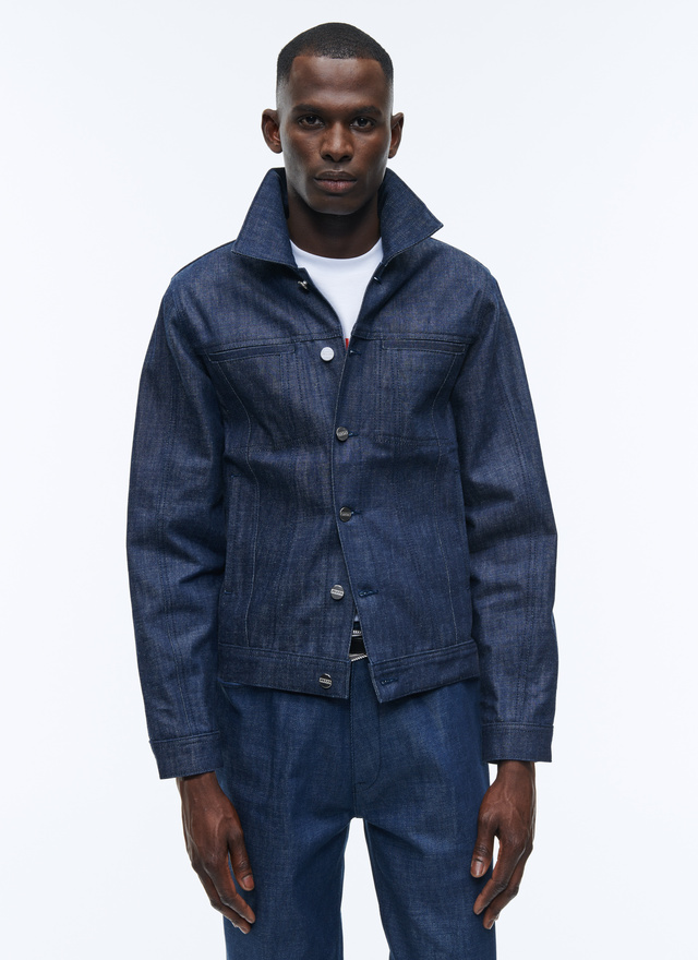 Men's denim blue jacket Fursac - M3AMMA-AX11-33