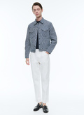 Cotton serge jacket with rope print - M3BAMA-DX02-D030