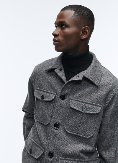 Grey wool clearance mens jacket