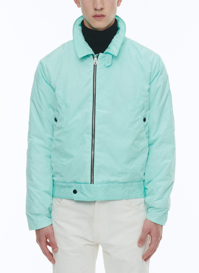 Men's jacket ice-blue creased water-repellent technical canvas fabric Fursac - M3CANG-CM21-D008