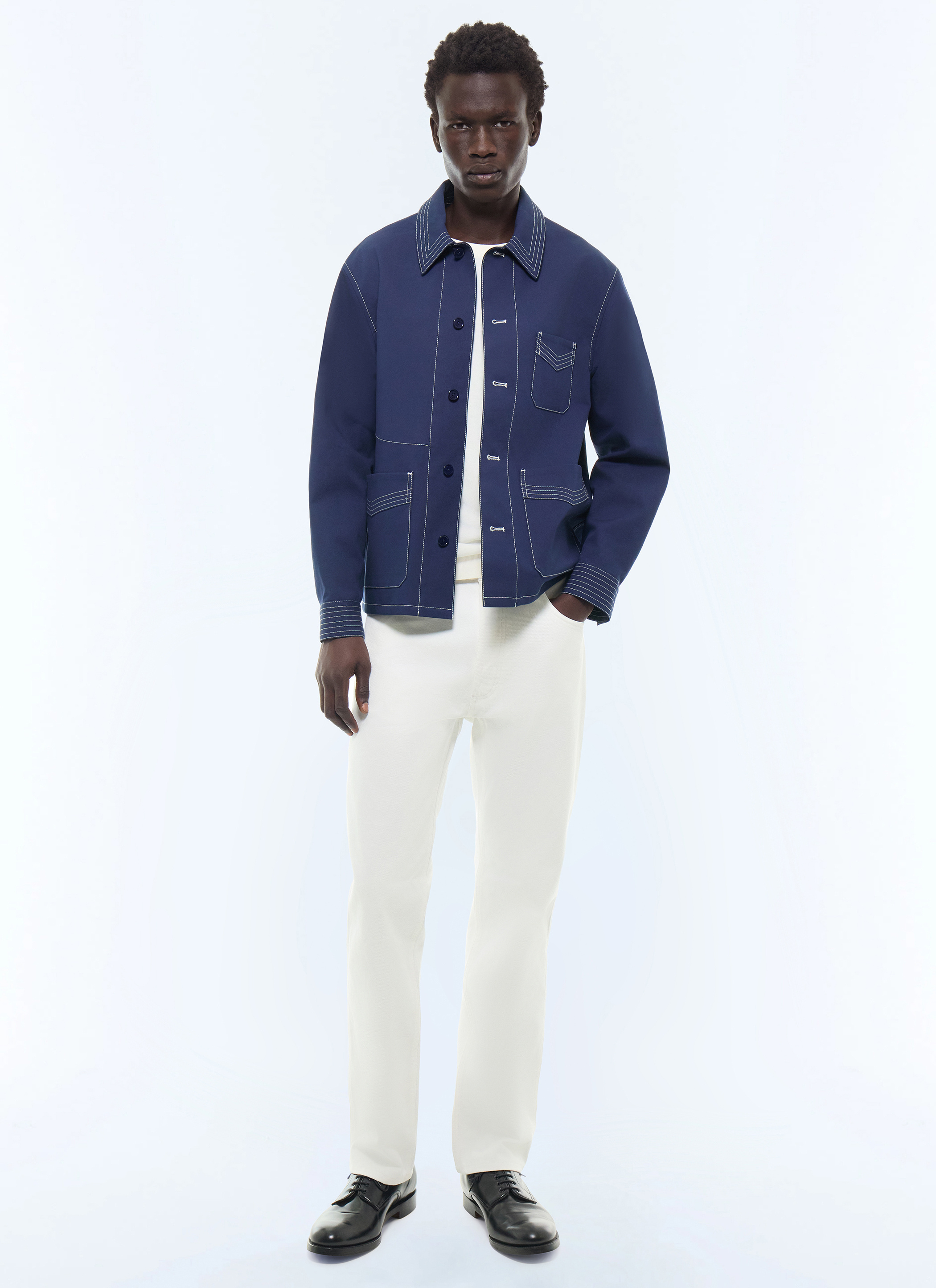 FURSAC - Organic cotton canvas jacket - Men - Size S - Blue, Navy blue