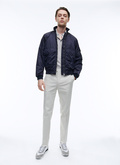 Blue water repellent bomber jacket - M3AILE-TM19-31