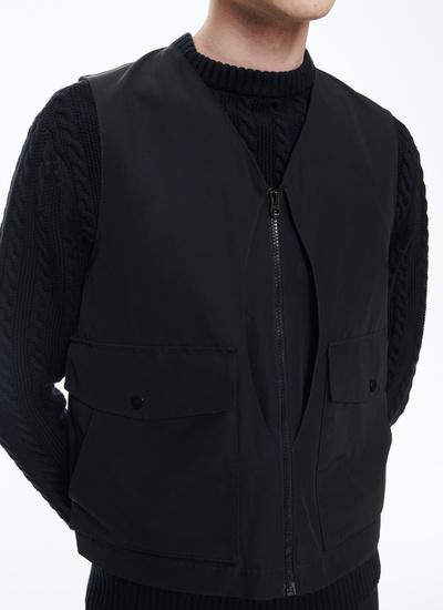 Men's jacket navy blue cotton and polyamide Fursac - M3BIRD-VM03-30