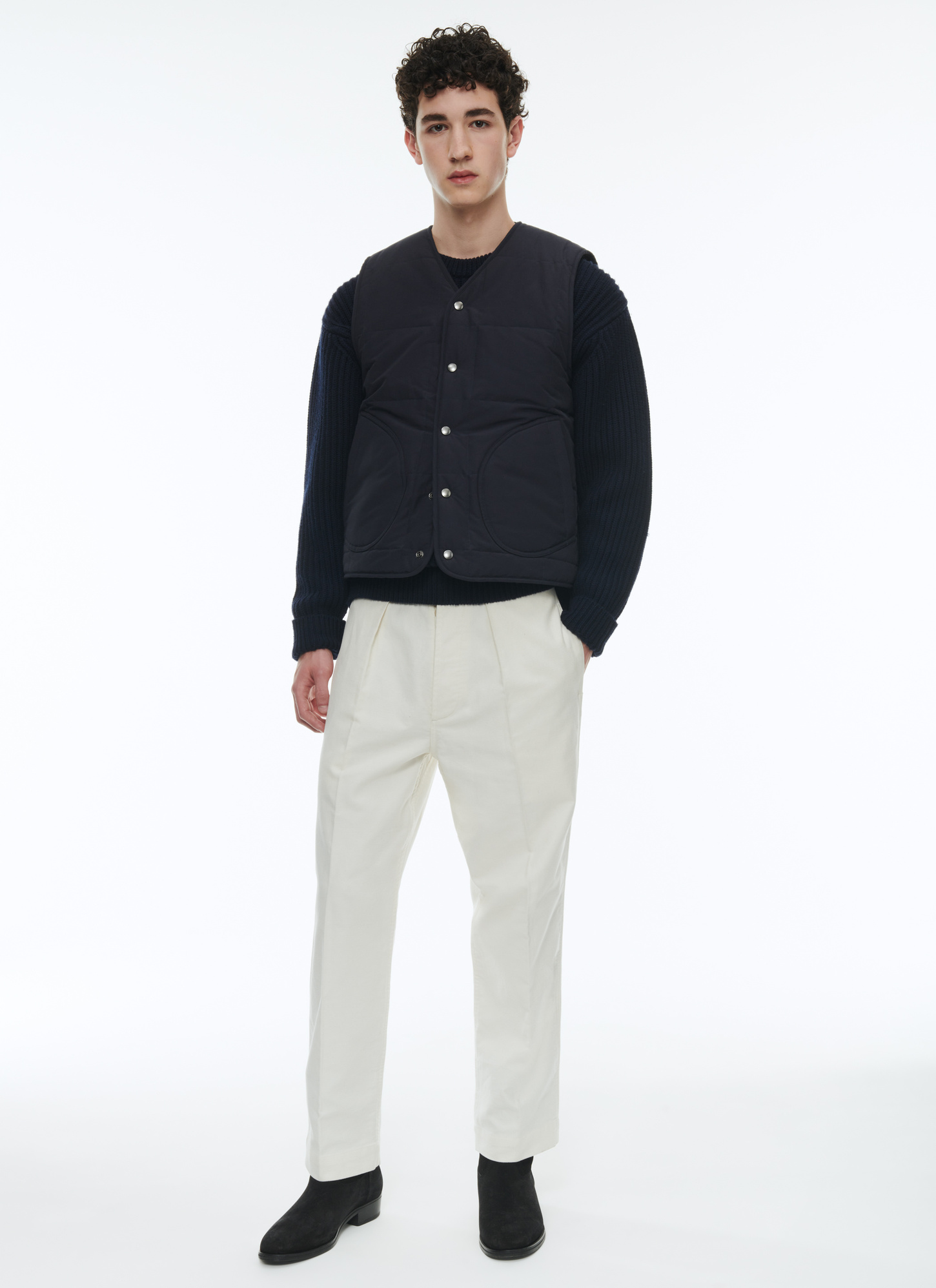 Men's navy blue jacket Fursac - M3CALM-CM22-D030