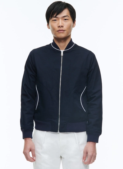 Men's jacket navy blue cotton canvas Fursac - M3DEBY-VX01-D032