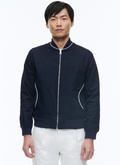 Linen effect cotton canvas jacket - M3DEBY-VX01-D032