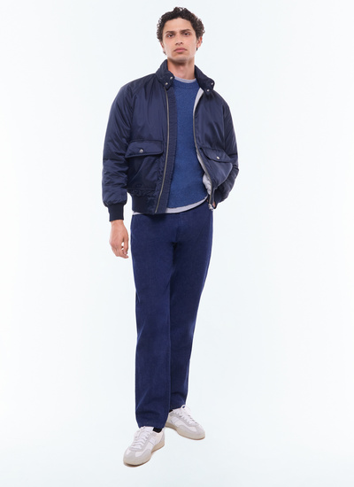 Mens winter jacket navy blue online